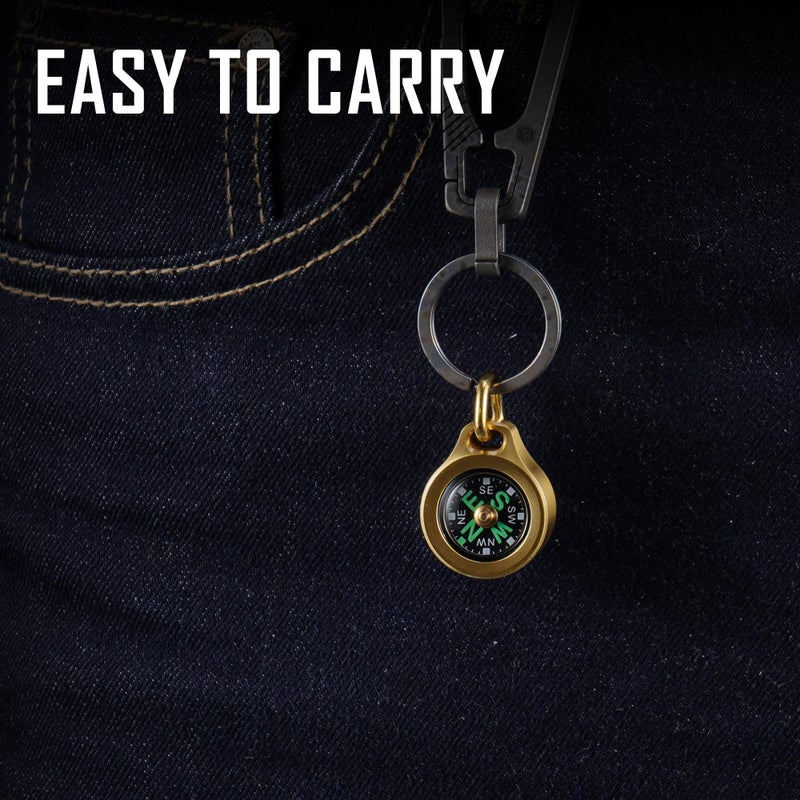 MecArmy CMP/CMP2 Mini Compass- Meaningful Graduation Birthday Gifts for Men Women, EDC Titanium/Brass/Copper Pocket Compass for Hiking SurvivaI, IPX5 Waterproof, Glow in The Dark, Necklace Pendant - Image 5